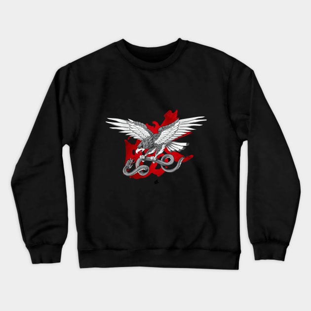 Eagle vs Snake Crewneck Sweatshirt by LOSTANAW